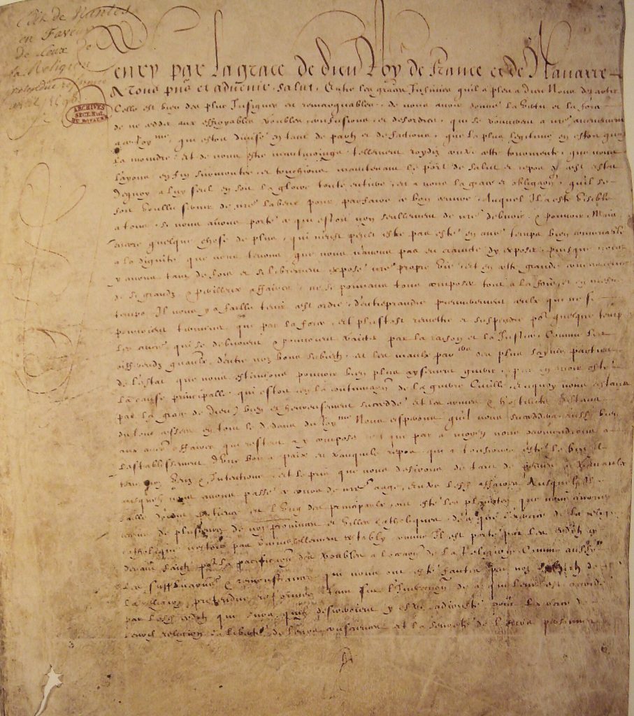 1598: The Edict of Nantes